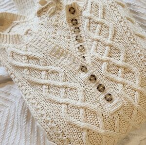 Sezane Leontine Cream Sweater